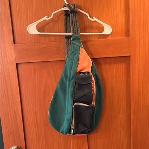 Kavu Green and Orange Belt Bag Sporty Nylon Design